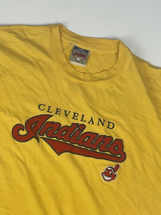 MLB Other - Vintage Cleveland Indians Chief Wahoo yellow shirt XL